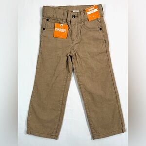 NWT GYMBOREE‎ Toddler Boys’ Khaki Tan Corduroy Straight Leg Jeans Size 3T